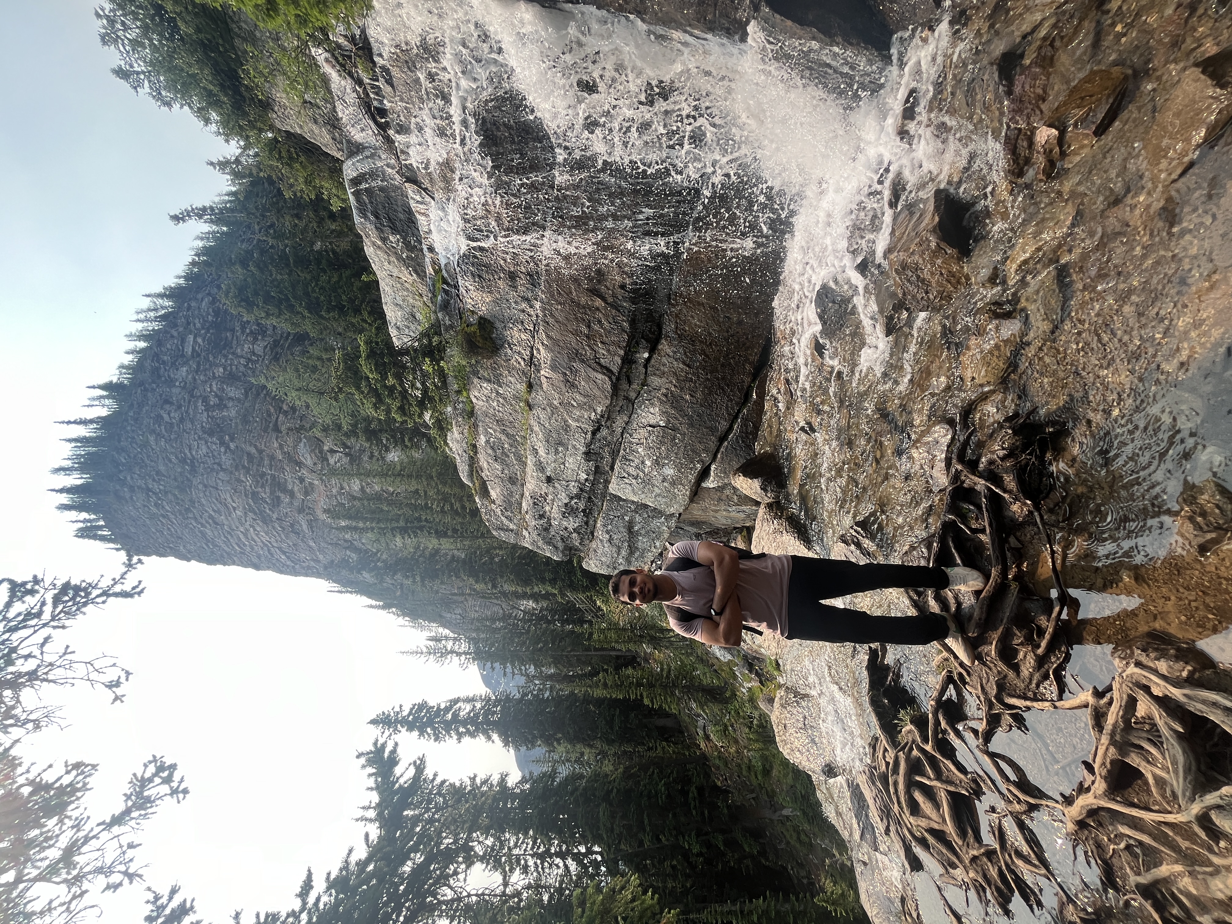 Self-portrait at Lake Agnes trail viewpoint