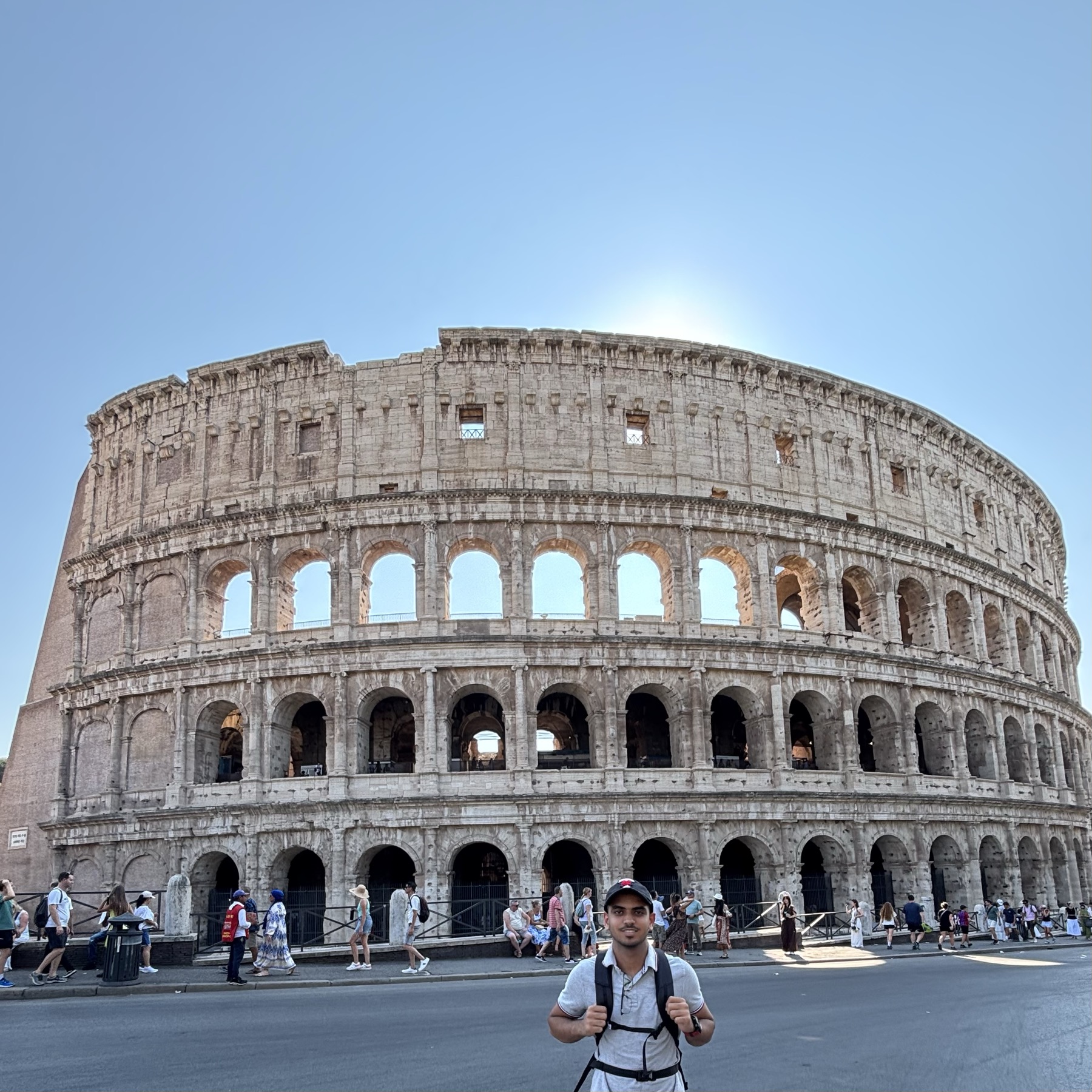 Selfie in front of the Colosseum