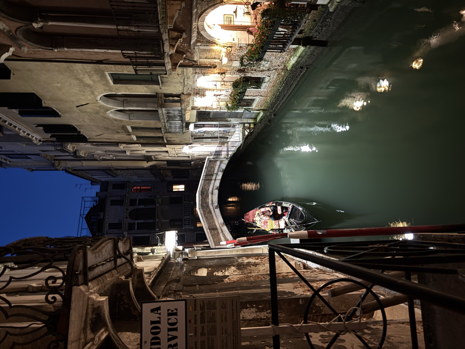 Narrow side canal in Venice