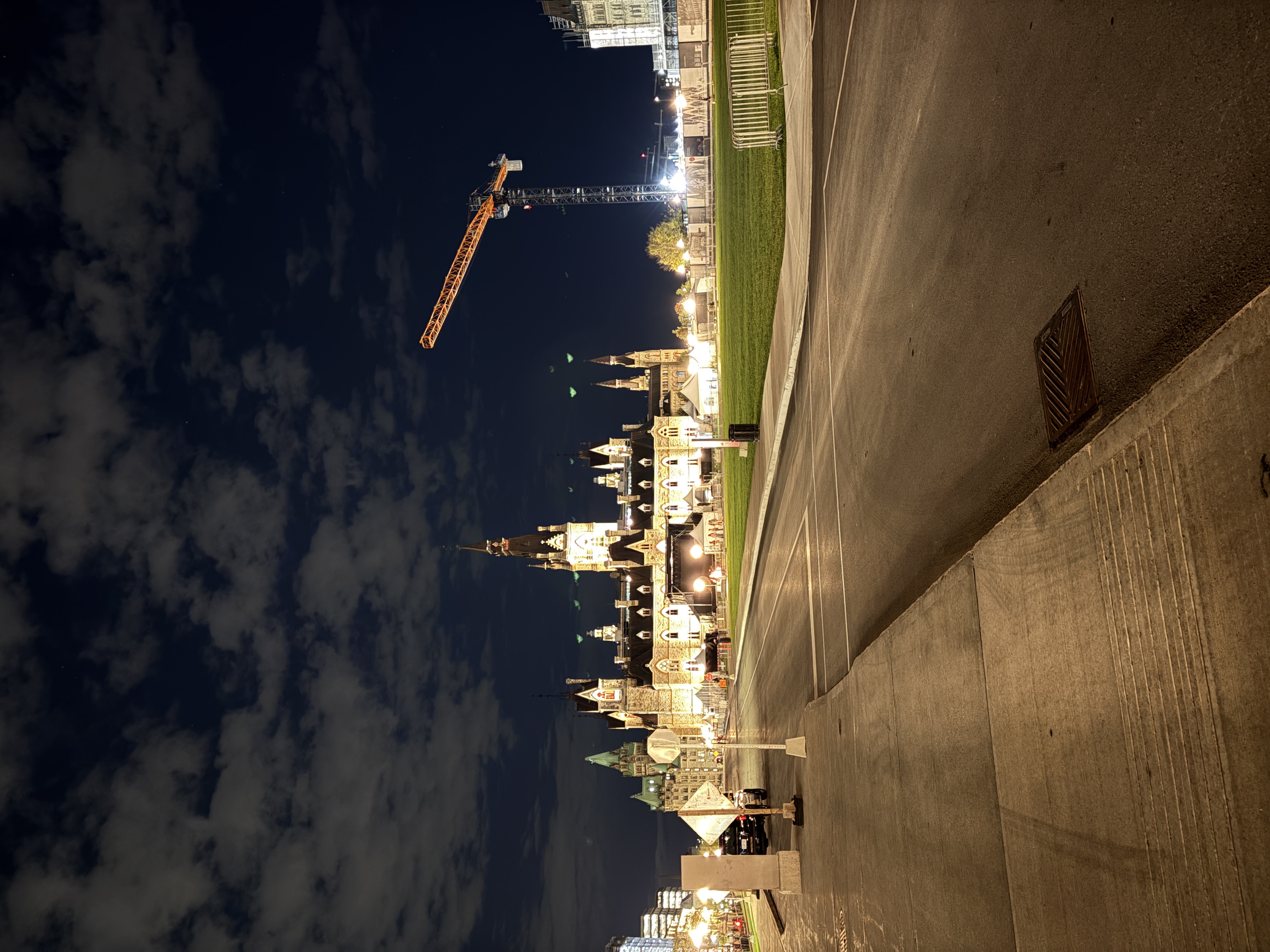 Parliament Hill Ottawa lit up at night