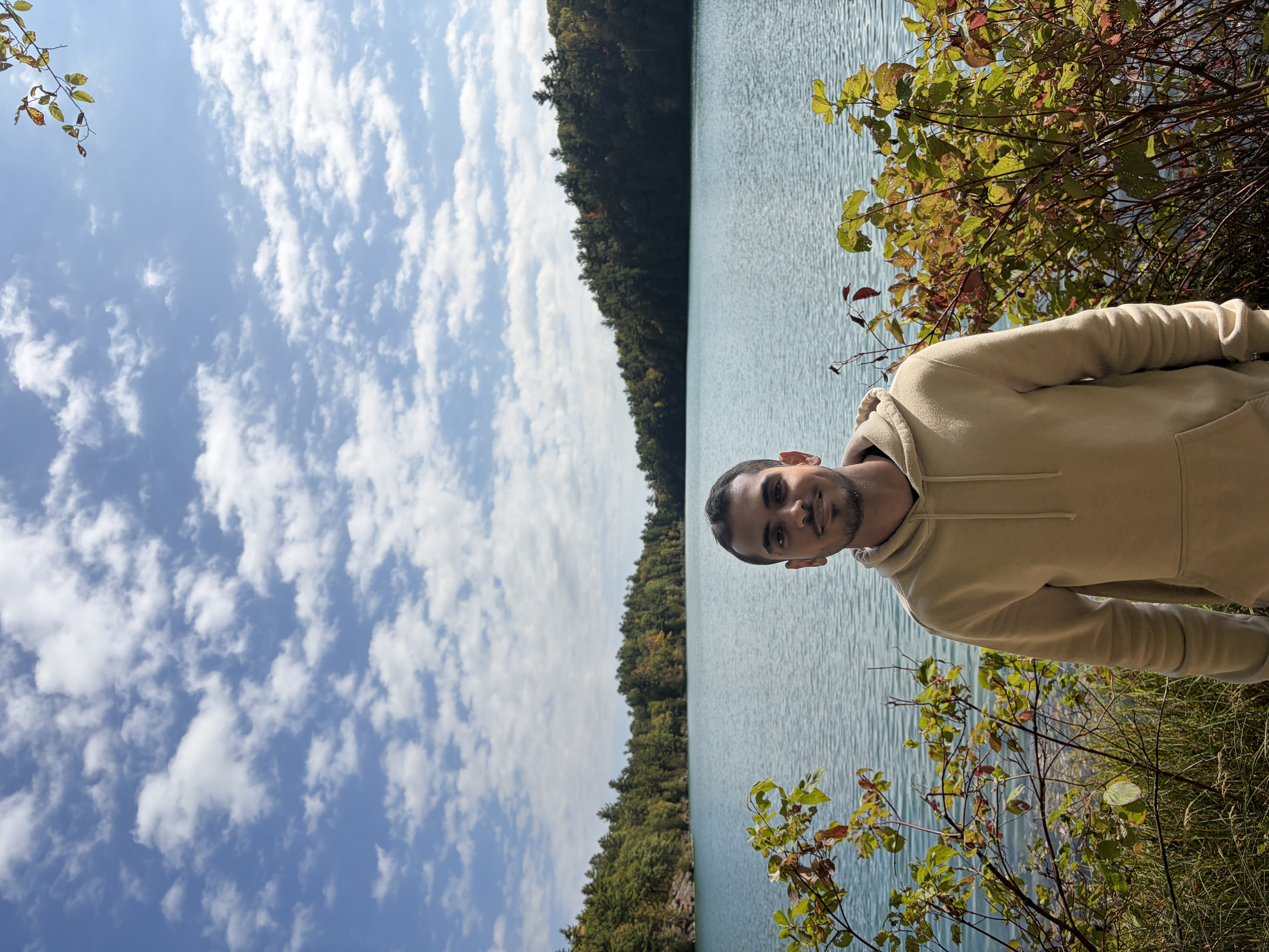 Pink Lake with me in frame